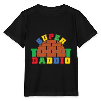 Drôle de Super Daddio - T-shirt bio MINI CREATOR Stanley/Stella Enfant - noir - Devant - Mikhail (115cm)