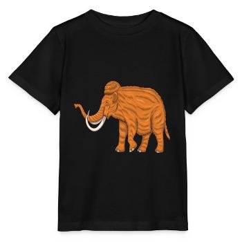 Mammut Ausgestorbener Elefant Geschenk - Stanley/Stella Kinder T-Shirt MINI CREATOR  - Schwarz - Vorne - Mikhail (115cm)