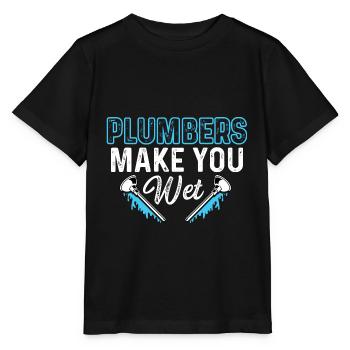 Make yourself wet Happy Worker Gift - Stanley/Stella MINI CREATOR Kids’ T-Shirt - black - Front - Mikhail (115cm)