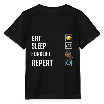 Conducteur de chariot élévateur Élévateur - T-shirt bio MINI CREATOR Stanley/Stella Enfant - noir - Devant - Mikhail (115cm)