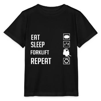Conducteur de chariot élévateur Élévateur - T-shirt bio MINI CREATOR Stanley/Stella Enfant - noir - Devant - Mikhail (115cm)