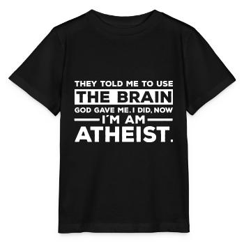 Atheismus Sprüche | Atheisten Atheist Geschenkidee - Stanley/Stella Kinder T-Shirt MINI CREATOR  - Schwarz - Vorne - Mikhail (115cm)