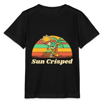 Sun Crisped Beach Summer Ocean Tropical Holiday - Stanley/Stella MINI CREATOR Kids’ T-Shirt - black - Front - Mikhail (115cm)