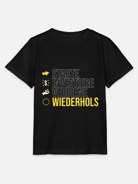 starte - investiere - verdiene - Stanley/Stella Kinder T-Shirt MINI CREATOR  - Schwarz