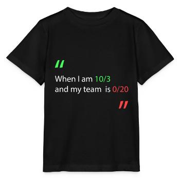Wenn ich gegen mein Team in Führung liege - Stanley/Stella Kinder T-Shirt MINI CREATOR  - Schwarz - Vorne - Mikhail (115cm)
