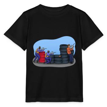 Paintball illustration - Stanley/Stella MINI CREATOR Kids’ T-Shirt - black - Front - Mikhail (115cm)