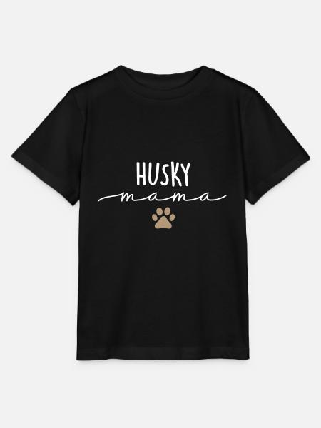 Husky Mama Husky Mama Hundeliebhaber Siberian Husky - Stanley/Stella Kinder T-Shirt MINI CREATOR - Schwarz