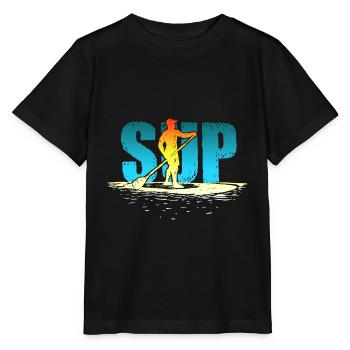Stand Up Paddling Gift for SUP Boarder - Stanley/Stella MINI CREATOR Kids’ T-Shirt - black - Front - Mikhail (115cm)