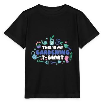 Jardin jardin jardinier Jardinage - T-shirt bio MINI CREATOR Stanley/Stella Enfant - noir - Devant - Mikhail (115cm)