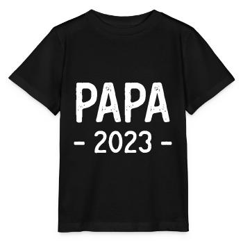 Dad 2023 Gift Future Dad New Dad 2023 - Stanley/Stella MINI CREATOR Kids’ T-Shirt - black - Front - Mikhail (115cm)
