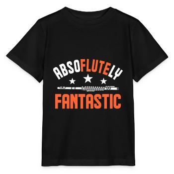 Flute SideBlown Flute - Stanley/Stella MINI CREATOR Kids’ T-Shirt - black - Front - Mikhail (115cm)
