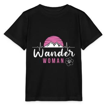Wander Woman pour randonneuse et alpiniste - T-shirt bio MINI CREATOR Stanley/Stella Enfant - noir - Devant - Mikhail (115cm)