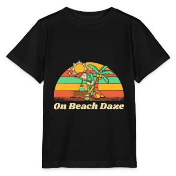 On Beach Daze Summer Trip Tropical Travel Ocean - Stanley/Stella MINI CREATOR Kids’ T-Shirt - black - Front - Mikhail (115cm)