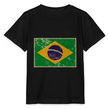 Brasilien - Stanley/Stella Kinder T-Shirt MINI CREATOR  - Schwarz - Vorne - Mikhail (115cm)