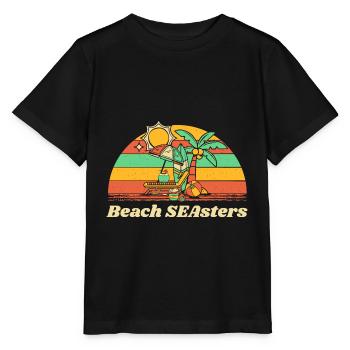 Beach SEAsters Ocean Sister Beach Lover - T-shirt bio MINI CREATOR Stanley/Stella Enfant - noir - Devant - Mikhail (115cm)