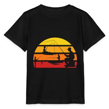 Pêche Pêche Pêcheur Petri Heil Carpe Pêche - T-shirt bio MINI CREATOR Stanley/Stella Enfant - noir - Devant - Mikhail (115cm)