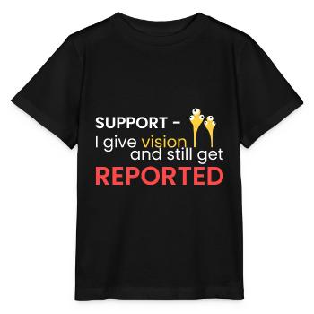 Support - toujours signalé - T-shirt bio MINI CREATOR Stanley/Stella Enfant - noir - Devant - Mikhail (115cm)