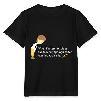 Wenn ich zu spät zum Unterricht komme - Stanley/Stella Kinder T-Shirt MINI CREATOR  - Schwarz - Vorne - Mikhail (115cm)