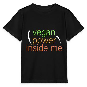 le pouvoir végétalien en moi - T-shirt bio MINI CREATOR Stanley/Stella Enfant - noir - Devant - Mikhail (115cm)