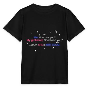 Meine Freundin: Gut und du? - Stanley/Stella Kinder T-Shirt MINI CREATOR  - Schwarz - Vorne - Mikhail (115cm)