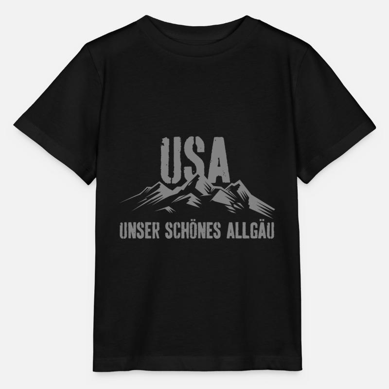 USA Unser schönes Allgäu Geschenk Idee - Stanley/Stella Kinder T-Shirt MINI CREATOR  - Schwarz