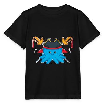 Oktopus - Stanley/Stella Kinder T-Shirt MINI CREATOR  - Schwarz - Vorne - Mikhail (115cm)