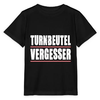 Turnbeutel Vergesser Sportunterricht für Schüler - Stanley/Stella Kinder T-Shirt MINI CREATOR  - Schwarz - Vorne - Mikhail (115cm)