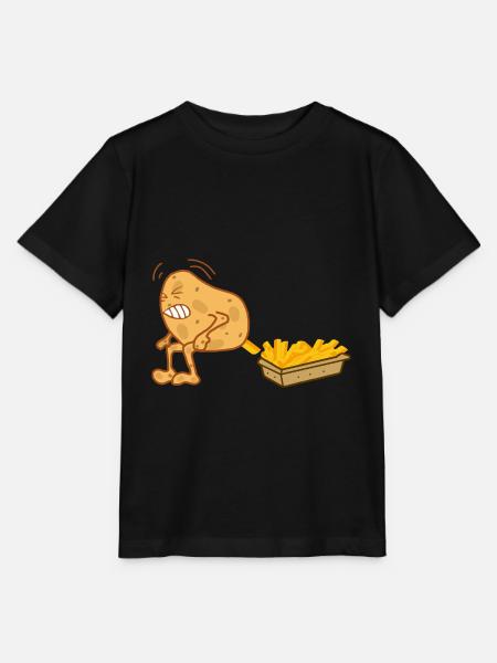French fries poop potato - Stanley/Stella MINI CREATOR Kids’ T-Shirt - black