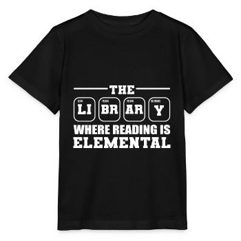 Lesen ist elementar Buchliebhaber Geschenk - Stanley/Stella Kinder T-Shirt MINI CREATOR  - Schwarz - Vorne - Mikhail (115cm)