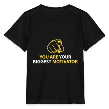 Vous êtes votre plus grand motivateur - T-shirt bio MINI CREATOR Stanley/Stella Enfant - noir - Devant - Mikhail (115cm)