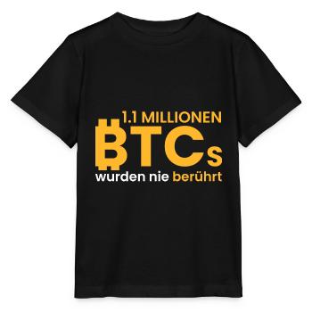 1.1 Millionen BTCs nie bewegt - Stanley/Stella Kinder T-Shirt MINI CREATOR  - Schwarz - Vorne - Mikhail (115cm)