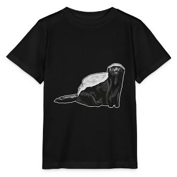 Honey Badger - Stanley/Stella MINI CREATOR Kids’ T-Shirt - black - Front - Mikhail (115cm)