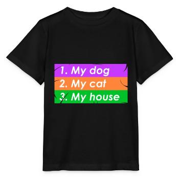 1.my maison de chien 2.my de chat 3.my - T-shirt bio MINI CREATOR Stanley/Stella Enfant - noir - Devant - Mikhail (115cm)
