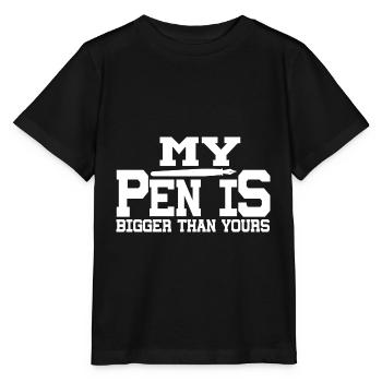 Mon stylo est plus grand que le vôtre - T-shirt bio MINI CREATOR Stanley/Stella Enfant - noir - Devant - Mikhail (115cm)