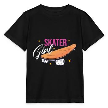 Skateboard Mädchen Skater Girl - Stanley/Stella Kinder T-Shirt MINI CREATOR  - Schwarz - Vorne - Mikhail (115cm)