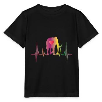 Mammut Ausgestorbener Elefant Geschenk - Stanley/Stella Kinder T-Shirt MINI CREATOR  - Schwarz - Vorne - Mikhail (115cm)