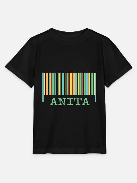 Strichcode Anita - Stanley/Stella Kinder T-Shirt MINI CREATOR  - Schwarz