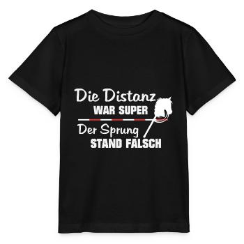 Hobby Horse Pferd Springreiten - Stanley/Stella Kinder T-Shirt MINI CREATOR  - Schwarz - Vorne - Mikhail (115cm)