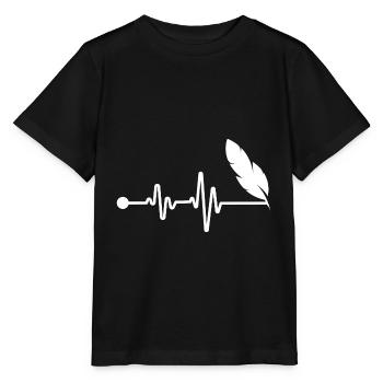 Writer Heartbeat - Stanley/Stella MINI CREATOR Kids’ T-Shirt - black - Front - Mikhail (115cm)