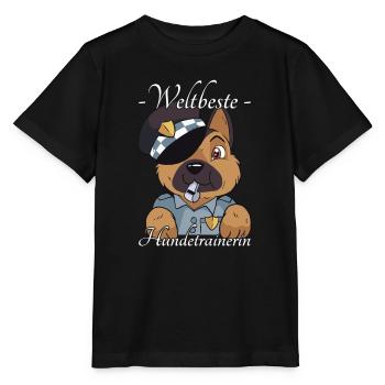 Hundetrainerin - Stanley/Stella Kinder T-Shirt MINI CREATOR  - Schwarz - Vorne - Mikhail (115cm)