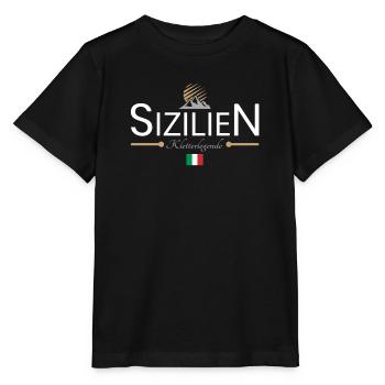 Sizilien Klettern - Stanley/Stella Kinder T-Shirt MINI CREATOR  - Schwarz - Vorne - Mikhail (115cm)