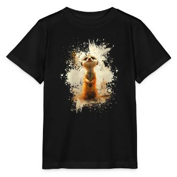 Meerkats and Cute Animals - Stanley/Stella MINI CREATOR Kids’ T-Shirt - black - Front - Mikhail (115cm)