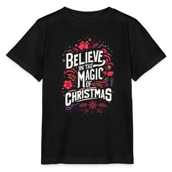 Glauben Sie an den Zauber von Weihnachten - Stanley/Stella Kinder T-Shirt MINI CREATOR  - Schwarz - Vorne - Mikhail (115cm)
