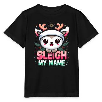 Sleigh My Name - Stanley/Stella MINI CREATOR Kids’ T-Shirt - black - Front - Mikhail (115cm)