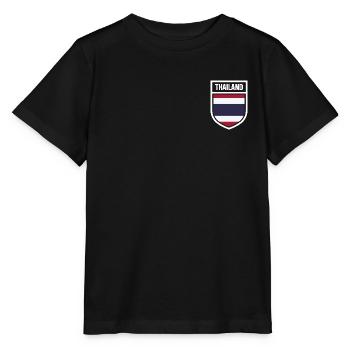 Thailand - drapeau national en armoiries - T-shirt bio MINI CREATOR Stanley/Stella Enfant - noir - Devant - Mikhail (115cm)