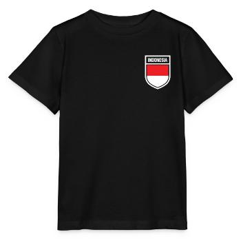 Indonésie - drapeau national en armoiries - T-shirt bio MINI CREATOR Stanley/Stella Enfant - noir - Devant - Mikhail (115cm)
