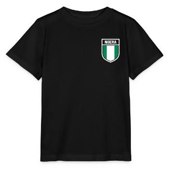 Nigeria - Drapeau national dans les armoiries - T-shirt bio MINI CREATOR Stanley/Stella Enfant - noir - Devant - Mikhail (115cm)