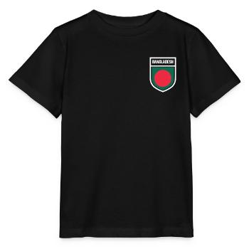 Bangladesh - Drapeau national dans les armoiries - T-shirt bio MINI CREATOR Stanley/Stella Enfant - noir - Devant - Mikhail (115cm)