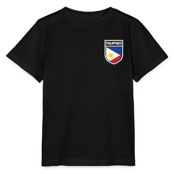 Philippines - Drapeau national dans les armoiries - T-shirt bio MINI CREATOR Stanley/Stella Enfant - noir - Devant - Mikhail (115cm)