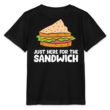 Sandwich - Just here for the sandwich - Stanley/Stella MINI CREATOR Kids’ T-Shirt - black - Front - Mikhail (115cm)